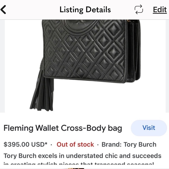 Tory Burch Fleming wallet crossbody, NWT - Picture 5 of 16